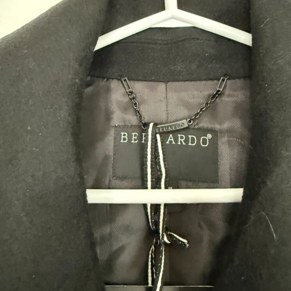 $308 Retail NWT Bernardo Double Breasted Wool Blend Long Coat XL Nordstrom - Picture 3 of 11